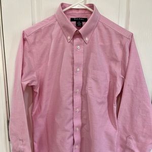 Brooks Brothers BOYS pink Oxford button down collar dress shirt size 18